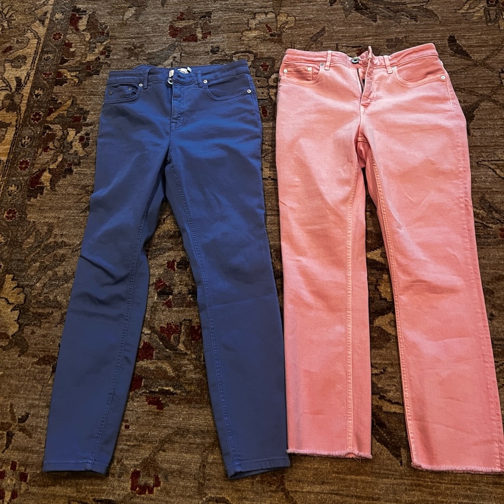 Vineyard vines 2 pairs of colored jeans.  Size 29.